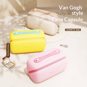 Sac de maquillage en EVA imperméable <span class=keywords><strong>et</strong></span> écologique, grande capacité, organiseur de cosmétiques, sac de toilette personnalisé OEM, étui structuré, facile à nettoyer - Product Image 3
