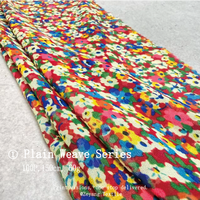 Tissu en Georgette de Chiffon Imprimé Floral Marguerite Multicolore, Infroissable, Respirant et Translucide pour Vêtements Féminins