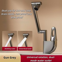 Nouveau design en laiton robinet de lavabo à eau chaude et froide bras mécanique universel robinet de lavabo de comptoir de salle de bain