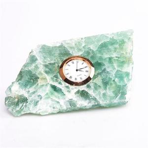 Horloge en fluorite, pierre précieuse brute, décoration de maison, <span class=keywords><strong>cristal</strong></span> - Product Image 3