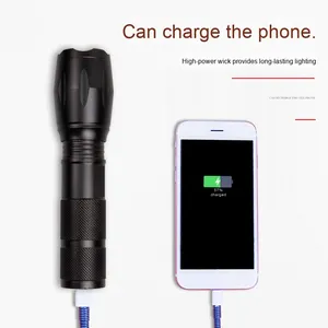Wholesale <strong>T6</strong> <strong>LED</strong> Diving <strong>Flashlight</strong> USB Rechargeable High Brightness for Outdoor Emergency Searchlight Cross-Border Product - Product Image 3