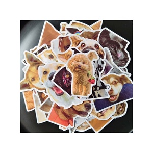 Wholesale Cartoon Cute Puppy Custom Stickers 50 Pcs Animal Sticker for Kids Laptop Suitcase