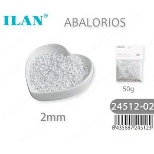 Perline Abalorios 2mm Bianche 50g Per Creazione di Gioielli - Product Image 3