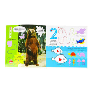 Mon premier livre d'apprentissage précoce personnalisé pour enfants, livre de comptage à couverture souple avec autocollants, impression de livres d'autocollants réutilisables pour enfants - Product Image 4