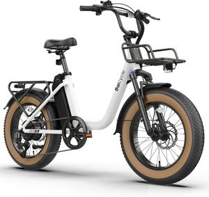 Bicicletta Elettrica Baicycle 1500W di Picco per Adulti, E-Bike con Pneumatici Fat da 20 Pollici, Autonomia Massima di 90 Miglia, Velocità Massima di <span class=keywords><strong>28</strong></span> MPH, Bicicletta Elettrica Step-Thru - Product Image 1