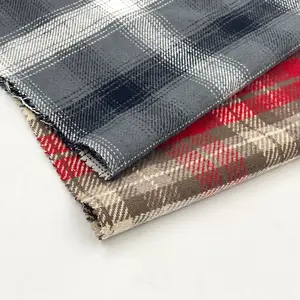 Customized Sustainable woven good materials texture Yarn Dyed tartan Plaid Checks Shirting 100% Cotton Flannel Fabric
