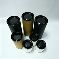 Emballage en tube de papier pour thé Borshine biodégradable et recyclable, hermétique, avec laminage mat, papier C2S/Art, options d'impression personnalisées