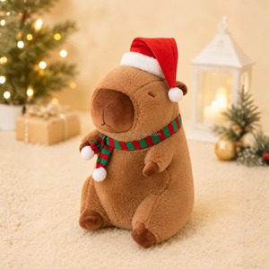 Peluche de Capibara Navideño Personalizado - Perfecto para Regalos Navideños, Promociones de Temporada o Venta al por Menor - Product Image 1
