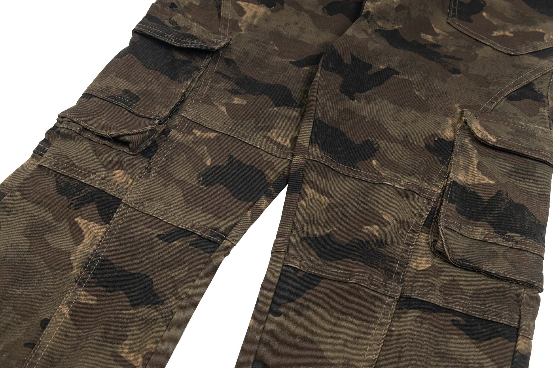 [COSYHARU公式]Military Camo Wide Denim 関税・送料込み CAMO HQ - Saudi Chocolate Chip Desert Mountain CAMO unisex