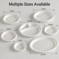 Assiettes en plastique jetables personnalisées avec logo, prix d'usine en gros, sans BPA, en PP et PET, pour les événements de restauration et les fournitures de fête