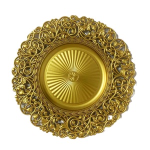 Grand bol <span class=keywords><strong>à</strong></span> <span class=keywords><strong>fruits</strong></span> en plastique peint <span class=keywords><strong>à</strong></span> la bombe, écologique, moderne, doré, avec plateau rond <span class=keywords><strong>à</strong></span> paillettes dorées, pour mariage, hôtel, fête, en gros - Product Image 6