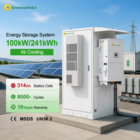 Batterie de conteneur Bess 100Kwh 241Kwh 261Kwh, armoire ESS tout-en-un, batterie LiFePO4 pour le stockage d'énergie de secours en usine