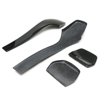 Kit aérodynamique automobile quatre pièces en fibre de carbone sergé brillant, design personnalisé, panneaux de garniture extérieure incurvés