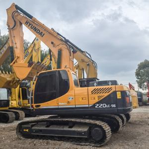 Excavateur R220LC-9S Hyundai d'occasion état d'origine 22 tonnes sur chenilles hydraulique 220 pelleteuse coréenne d'occasion - Product Image 3