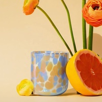 Bougie parfumée artisanale en verre à imprimé léopard de luxe, parfum à l'huile, décoration d'intérieur, vente en gros
