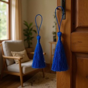 Ilan Flecose - Borlas Azules de 8 cm, Paquete de 6 Unidades, para Decoración - Product Image 3