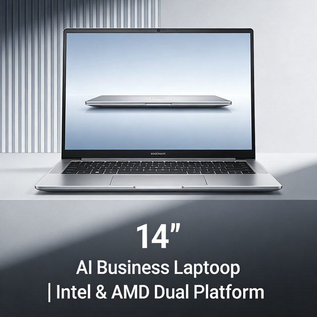 15.6 Inch AI Business Laptop Intel Ultra 7 155H Copilot+ Ready 32GB 1TB Windows 11 Home Aluminium English Keyboard New
