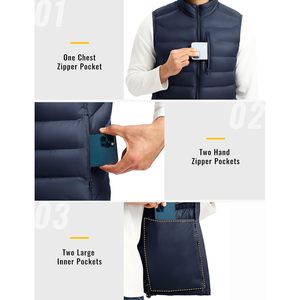 Rdruko <b>Men's</b> Puffer <b>Vest</b> Lightweight Insulated Quilted Water Resistant Outdoor Hiking Warm Winter <b>Vest</b> - Product Image 5