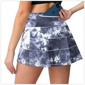 1 टाई डाई मिनी टेनिस कपड़े महिलाओं के लिए गोल्फ परिधान - Product Image 3