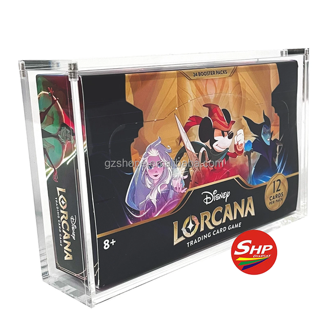 SHP Custom Clear 99% UV Resistance Magnetic Lid Dis Ney Lorcana: the First Chapter Booster Display Acrylic case