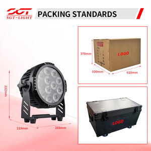 Luces LED IP65 para Exteriores, Resistentes al Agua, Par LED RGBW de 12x10w, Iluminación de Escenario, Luces LED Par Resistentes al Agua para Bodas y Fiestas - Product Image 2