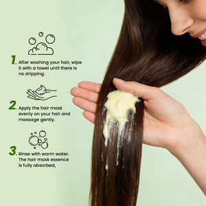 Masque capillaire hydratant bio à l'avocat et au ginseng pour cheveux secs - Formule concentrée pour la croissance des cheveux longs et le contrôle des frisottis et des cas de casse - Product Image 5