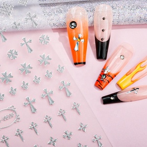 Autocollant holographique en gel pour ongles, décoration artistique en métal doré 3D, feuille d'or rose, autocollant personnalisé, adhésif pour ongles, salon professionnel - Product Image 5