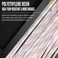 Gaine isolante en fibre de verre enduite de PVC sur mesure 2715, résistante à la chaleur et ignifuge, pour câbles 1,5 kV, protection des fils
