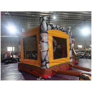 Castello Gonfiabile Commerciale Personalizzato a Tema Dinosauro per Bambini con Scivolo e <span class=keywords><strong>Area</strong></span> Salto - Prezzo di Fabbrica - Product Image 5