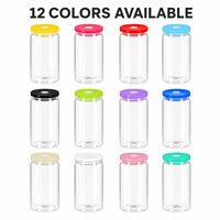 Lot de 48 verres transparents de 16 oz en gros – Expédition gratuite depuis notre entrepôt aux États-Unis – Prêts à être expédiés – Bocaux en verre vierges pour sublimation