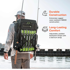 TINYAT pesca Drift <span class=keywords><strong>Serie</strong></span> Tackle zaino resistente zaino da esterno 6 attrezzatura da pesca vassoi realizzati in resistente poliestere 3600 - Product Image 4