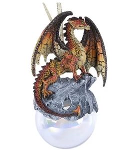 Resina personalizada vuelo fantasía naranja dragón adorno de Navidad accesorios para el hogar - Product Image 3