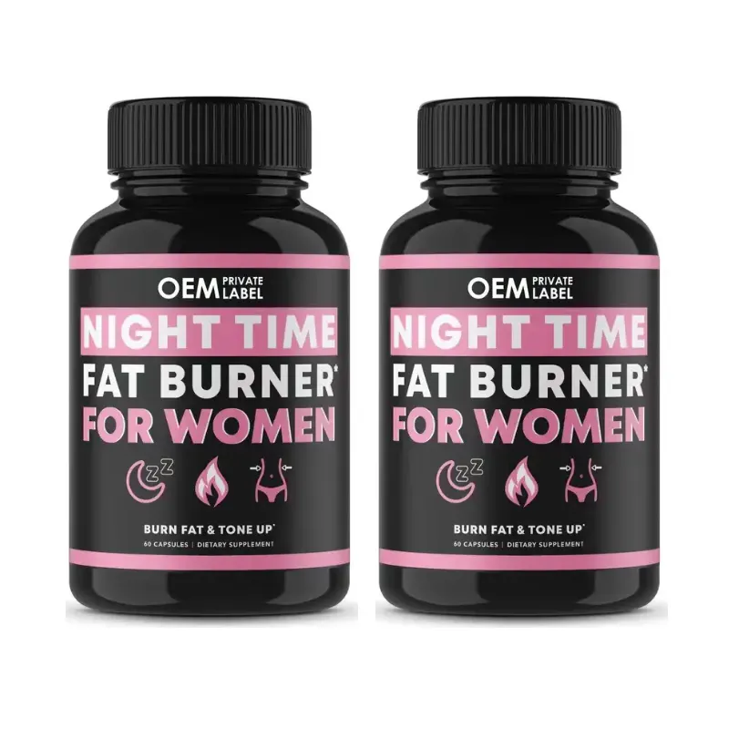 Cápsulas de quemador de grasa de noche para mujeres que queman grasa rápido adelgazamiento rápido pérdida de peso de etiqueta privada OEM