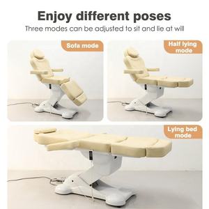 4 Motor Adjustable European Design Salon Cosmetic Electric Beauty <b>Bed</b> High-Density Sponge and Metal Frame Facial Care <b>Bed</b> - Product Image 5