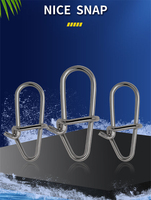 RUNTOO – connecteur de hameçon de pêche à pression japonais en acier inoxydable, baril pivotant, boutons de sécurité, matériel Terminal de pêche