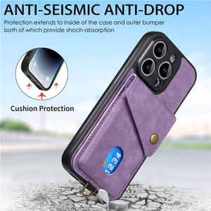 <span class=keywords><strong>Cover</strong></span> in pelle con cordino da polso custodia per telefono per <span class=keywords><strong>iPhone</strong></span> 17 Pro Max 16 15 14 Plus <span class=keywords><strong>13</strong></span> 12 <span class=keywords><strong>Mini</strong></span> 11 custodie per supporto con fibbia magnetica - Product Image 4