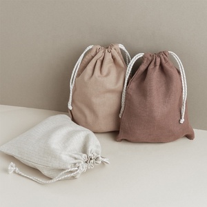 Dayanıklı Özel Logo Baskılı Çevre Dostu Organik Pamuklu İpli Paketleme Çantası Mücevher Kanvas İpli Çantası Pamuklu Toz Torbası - Product Image 2