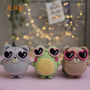 ตุ๊กตาถักโครเชต์รูปหงส์ กระต่าย แมว อามิกุมิ ผ้าฝ้าย ของขวัญวันวาเลนไทน์ พวงกุญแจตุ๊กตาขนนุ่ม ไส้ใยฝ้าย PP สำหรับทุกเพศ - Product Image 6