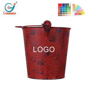 Nhà Máy Giá 1.3 Gallon Kim Loại Mạ Kẽm Xô Với Xử Lý Mini Vòng Chậu Hoa Nhà Máy Giỏ Cho Nhà Máy Nhỏ Và Kẹo Snack - Product Image 3