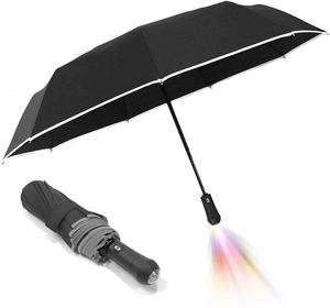 ร่มพับอัตโนมัติเต็มรูปแบบพร้อมไฟฉาย LED สำหรับรถยนต์ ขายดี ดีไซน์โดดเด่น รับผลิตตามสั่ง ขายส่งจากโรงงาน - Product Image 5