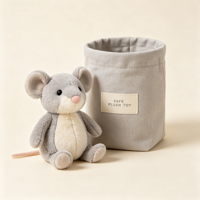 Jouet en peluche souris de qualité CE, durable, lavable, écologique, sûr, cadeau pour enfants