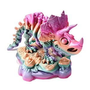 Cross-Border <span class=keywords><strong>3D</strong></span> in Triceratops Mô hình đồ chơi làm bằng tay với các khớp di chuyển tự do vật liệu thủy tinh bền - Product Image 6