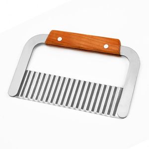 Coupe-frites manuel en acier inoxydable, couteau à ondulations pour pommes de terre, trancheuse à chips - Product Image 1
