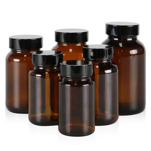 Flacon en verre ambré haute précision avec bouchon à vis pour le stockage contrôlé des pilules, idéal pour l'affichage et le rangement de médicaments - Product Image 2