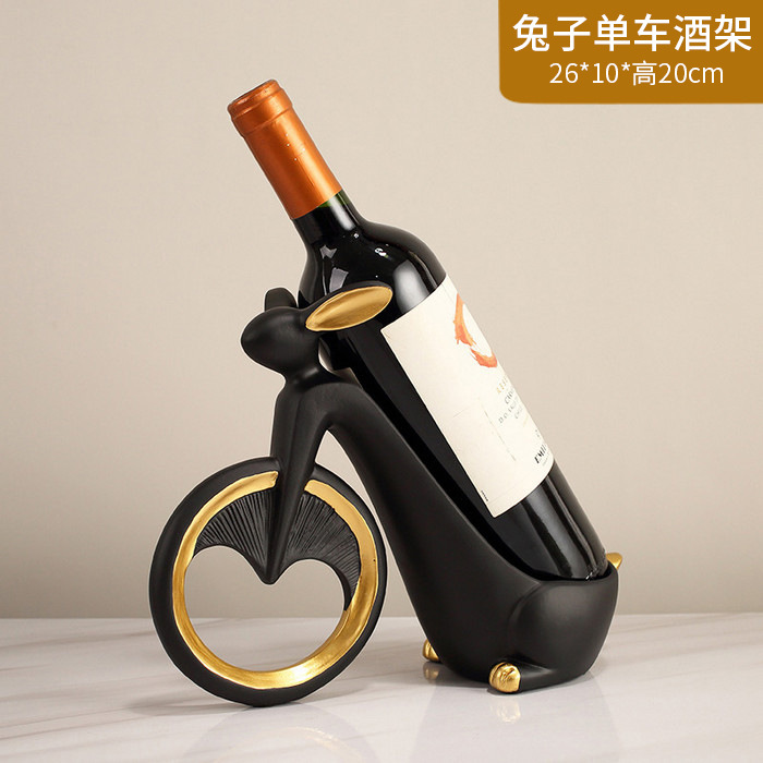 Rabbit bicycle wine rack