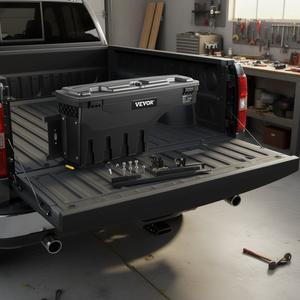 Boîte de rangement pour camion Vevor, 6,6 gallons, ABS, étanche, avec couvercle verrouillable, boîte à outils pour Chevrolet Silverado, utilisation en garage - Product Image 2