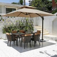 Juego de sillas de comedor al aire libre de ratán minimalista moderno y contemporáneo para jardín, Parque y camping, comedor, material metálico al por mayor