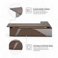Escritorio Ejecutivo Moderno con Carga Inalámbrica Inteligente, Textura 3D, Mesa de Lujo para Jefes, Muebles con Pintura Taiho de Grado E1