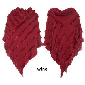 Capa acrílica con capucha para mujer, Poncho de punto con capucha para otoño e invierno, barato, última moda, 2022 - Product Image 4