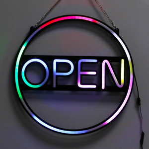 Personalizado 40cm 50cm 60cm círculo E Rgb humo tienda logo signo letra neón iluminado luz publicidad acrílico tablero signo <span class=keywords><strong>bar</strong></span> <span class=keywords><strong>Stor</strong></span> - Product Image 1